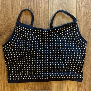 Black/gold Crop Top